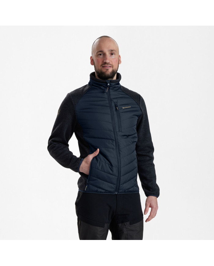 DeerHunter Moor Padded Jacket – Dark Blue Knit Design