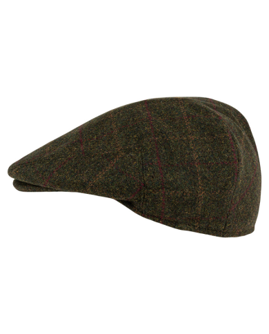 Jack Pyke Wool Blend Flat Cap Dark Olive