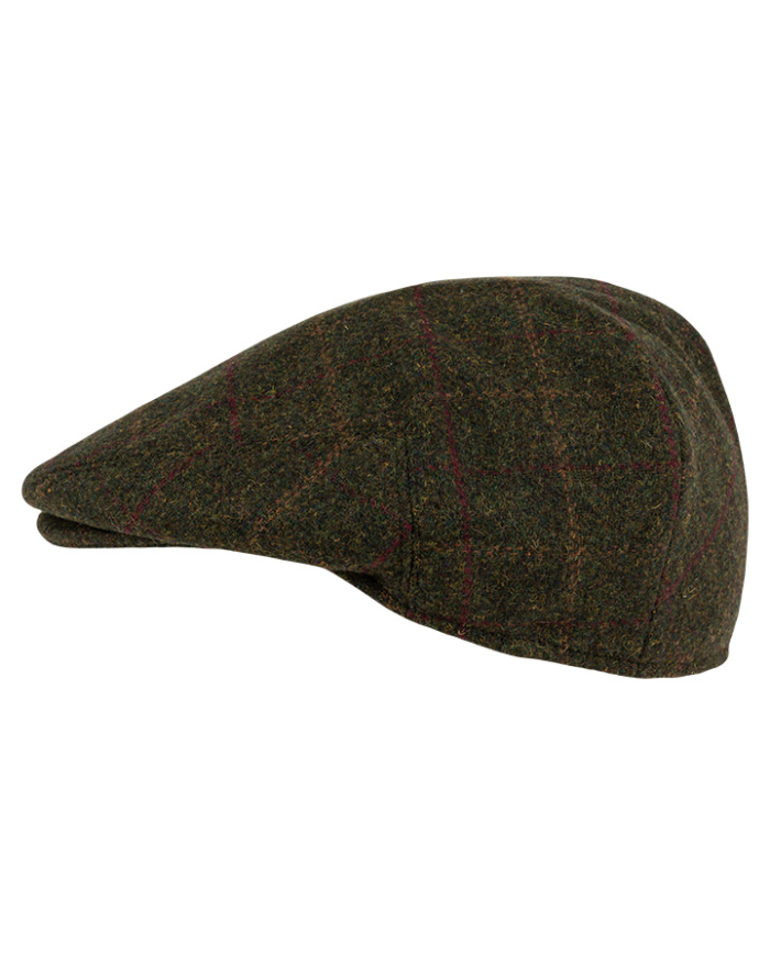 Jack Pyke Wool Blend Flat Cap Dark Olive