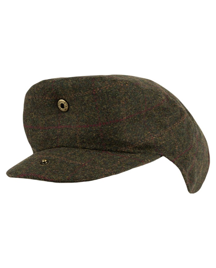 Jack Pyke Wool Blend Flat Cap Dark Olive