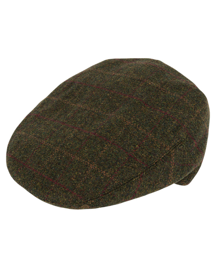 Jack Pyke Wool Blend Flat Cap Dark Olive