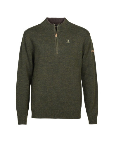 Percussion Embroidered Zip Neck Outdoor Pullover