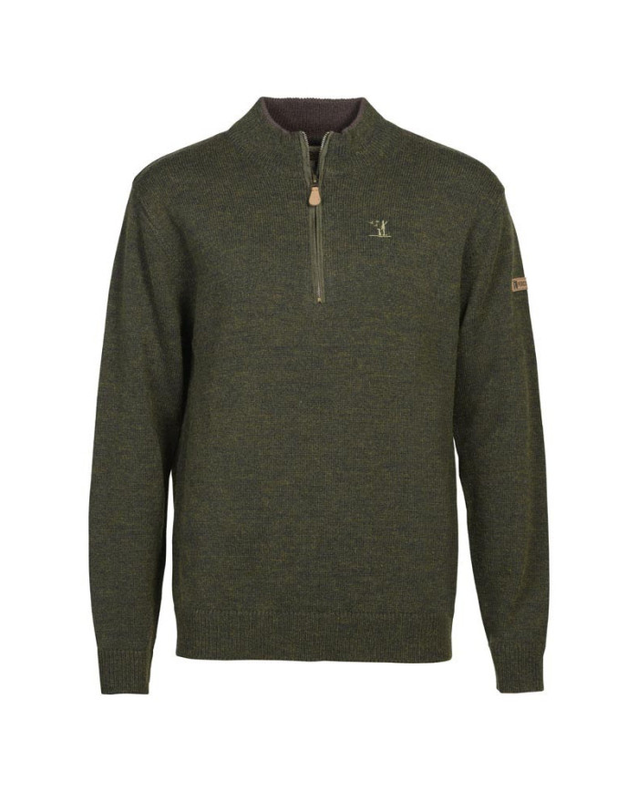 Percussion Embroidered Zip Neck Outdoor Pullover