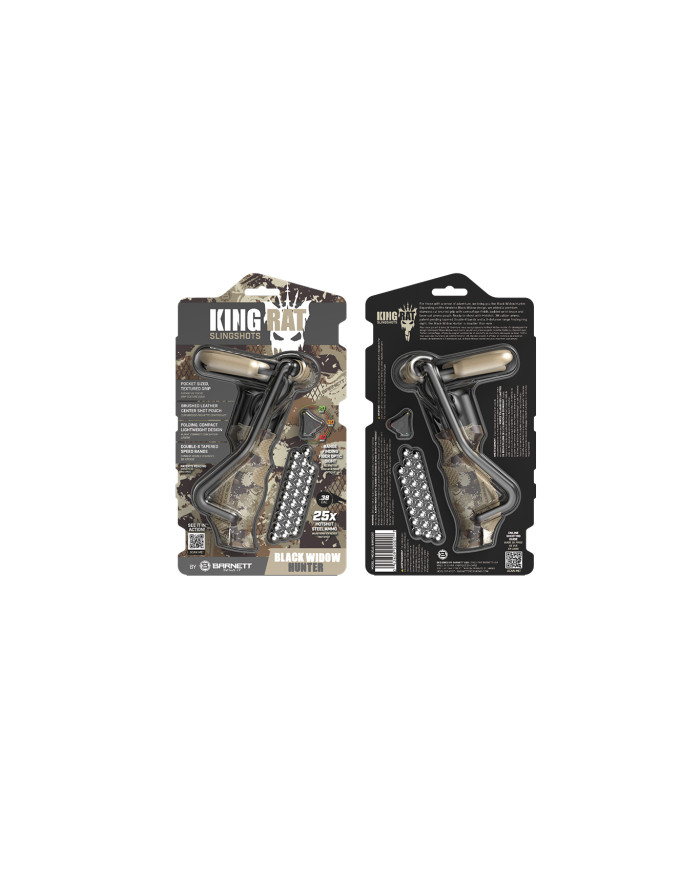 Barnett King Rat Black Widow Hunter Slingshot