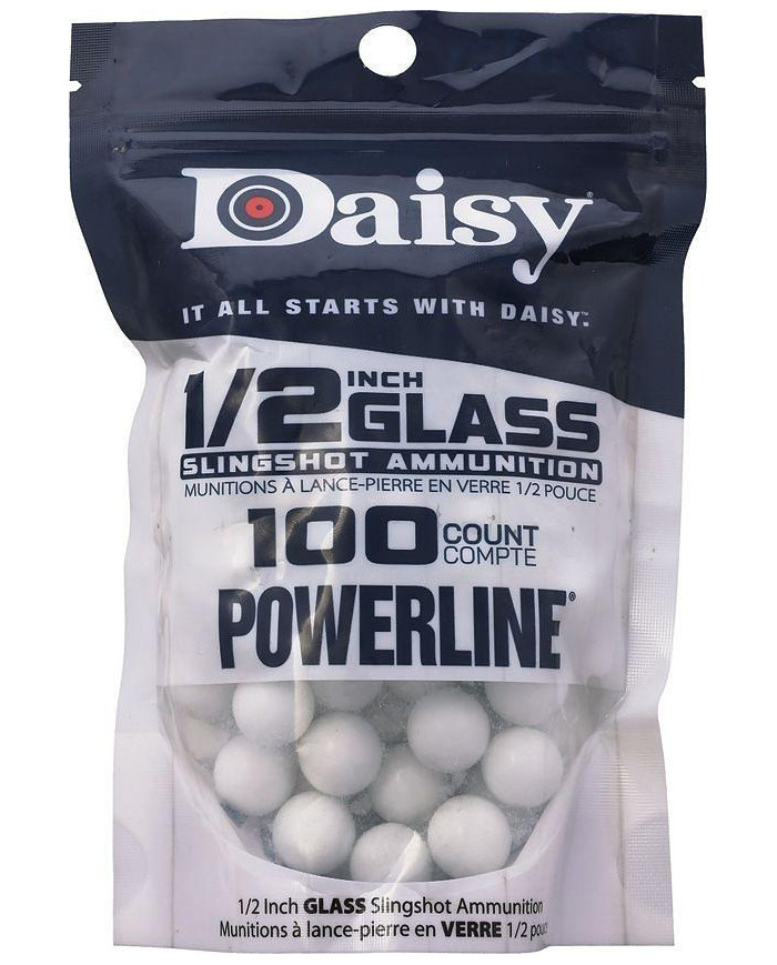 Daisy PowerLine Glass Sling Ammo 75 Pack | White Glass Shot