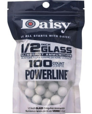 Daisy PowerLine Glass Sling Ammo 75 Pack | White Glass Shot