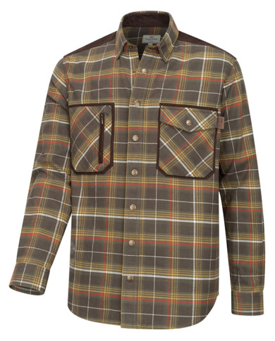 Hoggs of Fife Glenmore Shirt | Olive/Gold Countrywear