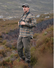 Hoggs of Fife Glenmore Shirt | Olive/Gold Countrywear
