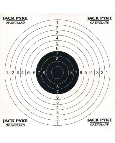 JACK PYKE 100 Paper Shooting Targets 14 x 14cm