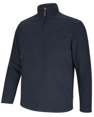 Hoggs of Fife Islander 1/4 ZipMicro Fleece Shirt - Navy