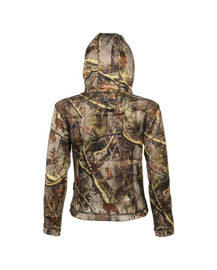 Percussion Junior Hooded Softshell Sweatshirt- Forest Camo