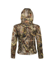 Percussion Junior Hooded Softshell Sweatshirt- Forest Camo