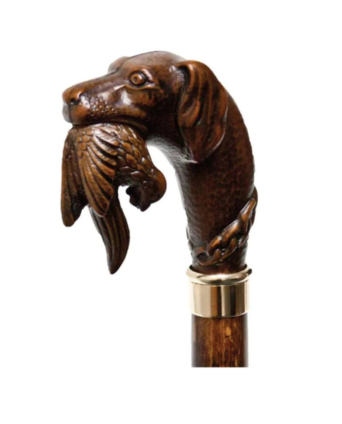 Bisley Animal Head Dog with Game Walking Stick