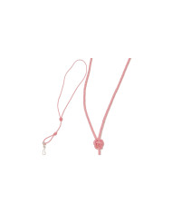 Bisley Pink Plaited Leather Lanyard